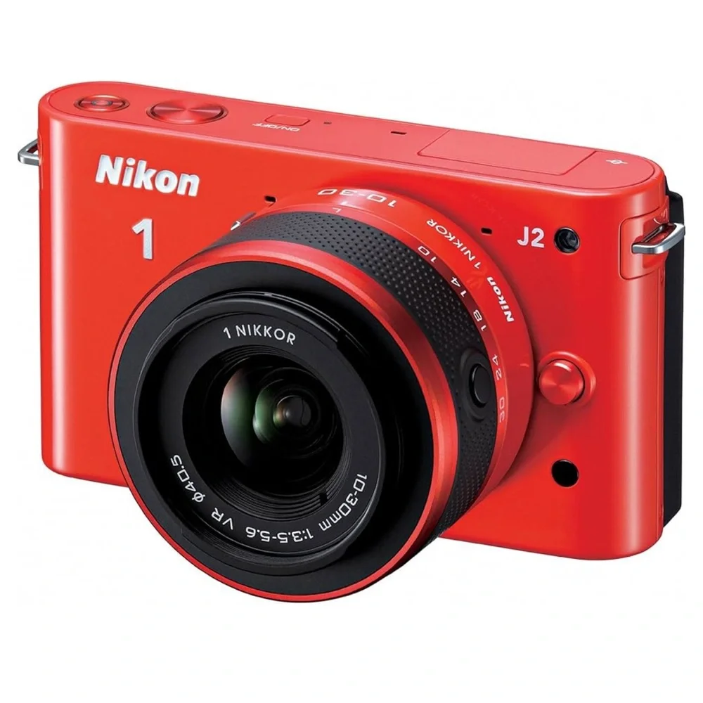 Nikon 1 J2 10.1 MP HD Digital Camera Bundle (Orange)
